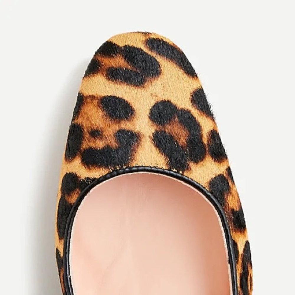 J. Crew KATE LEOPARD CALF SKIN LEATHER PUMPS HEELS - Picture 3 of 4